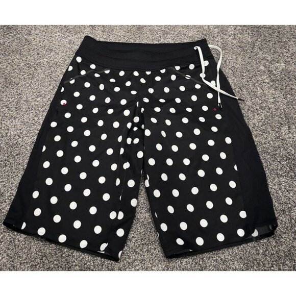 lululemon athletica Black and White Polka Dot Athletic Shorts - Picture 1 of 4
